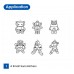 AM SD10P6-SD: Amos Sun Deco Set - Robot 6 pcs